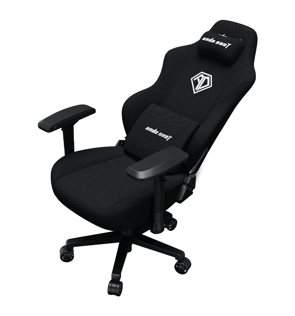 Крісло ігрове Anda Seat Phantom 3 Pro Black Fabric Size L вид із відкинутою спинкою
