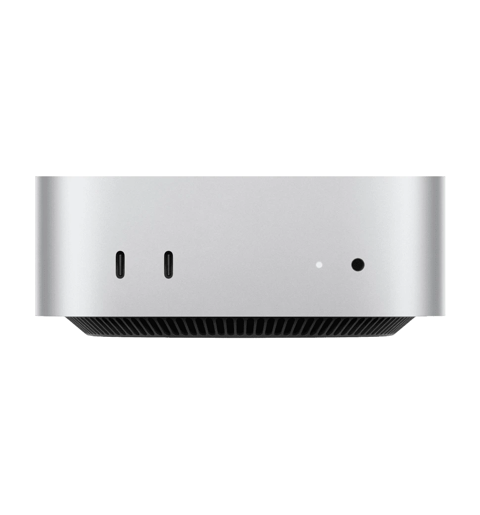 Mac mini M4 Pro/12CPU/16GPU/64GB/1TB SSD/Two USB‑C/headphone jack/Three Thunderbolt 4/Gigabit Ethernet (Z1JV000LP) передній вид