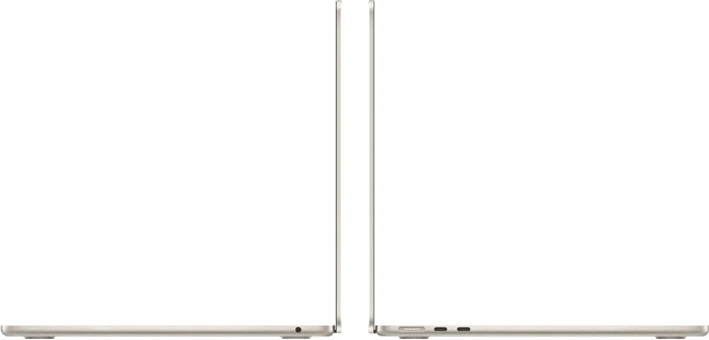 MacBook Air 15" Apple M5/10CPU/10GPU/16GB/1TB SSD/Starlight (MDVE4) фото збоку