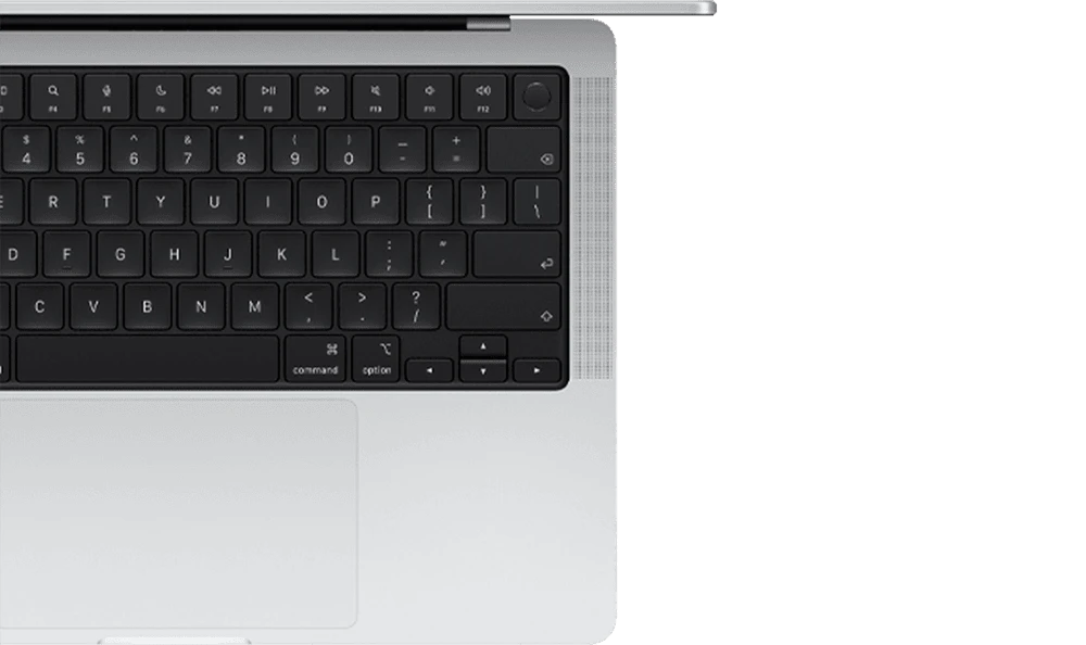 MacBook Pro 16" Apple M5 Max/18CPU/32GPU/36GB/2TB Silver 2026 вид клавіатури