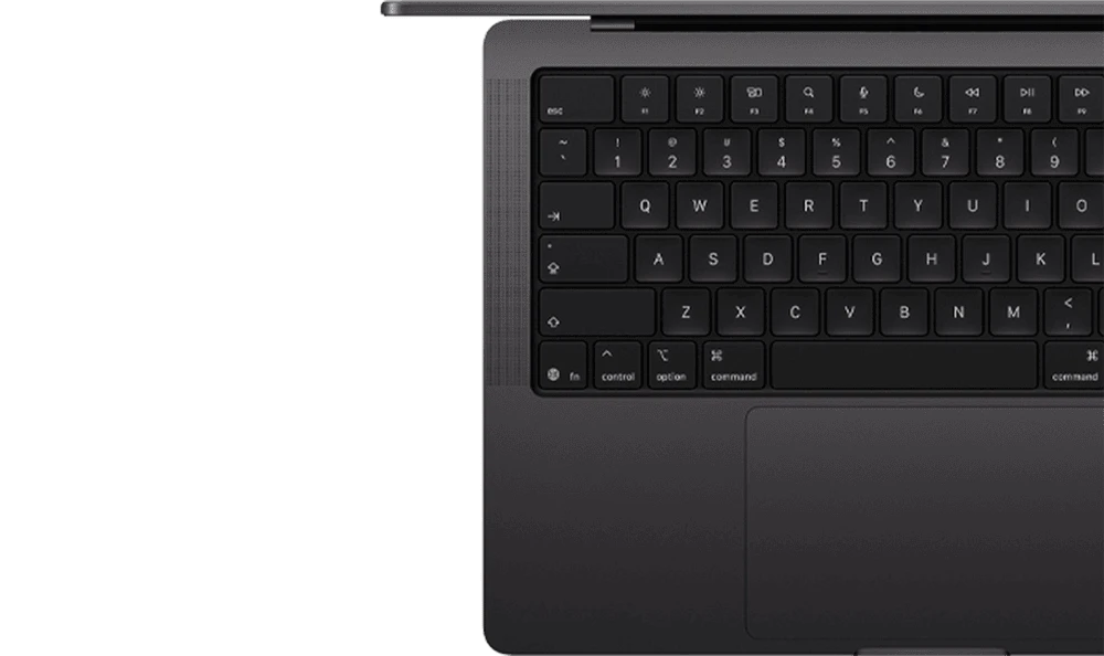 MacBook Pro 16" Apple M5 Pro/18CPU/20GPU/48GB/1TB Space Black 2026 вид клавіатури