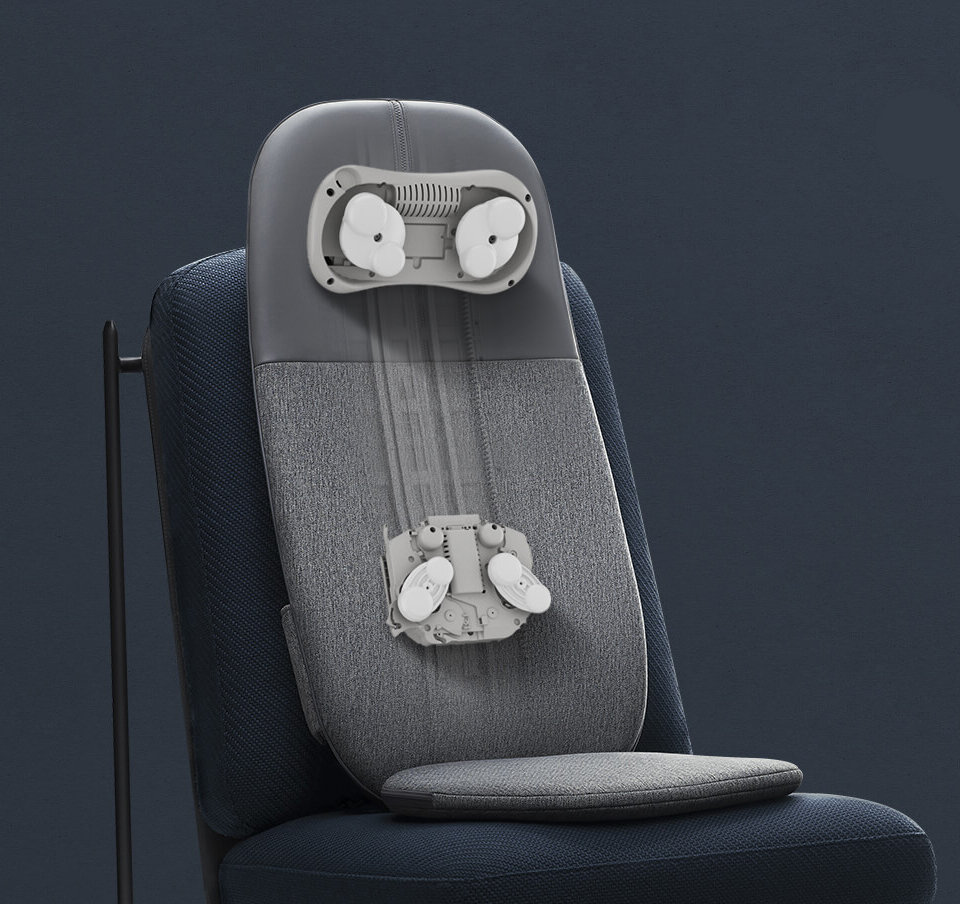 Масажер для спини та шиї Naipo oCuzen Shiatsu Back&Neck Massager OCUZEN-S1 вид зсередини