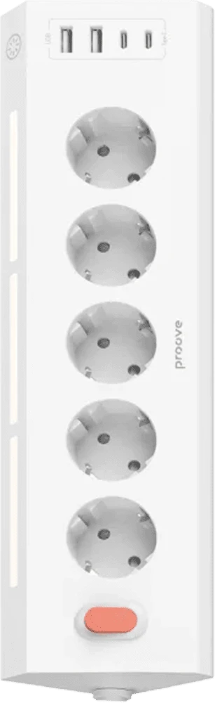 Мережевий фільтр Proove Prism Socket (5xAC + 2xType-C + 2xUSB) 1.6m (white) головне фото