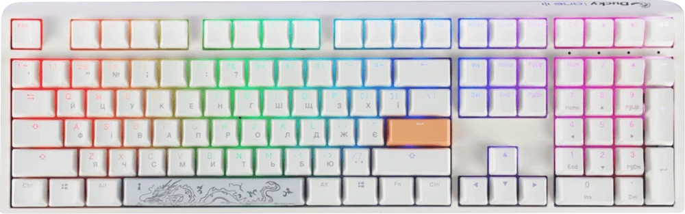 Механічна клавіатура Ducky One 3 Cherry MX Blue RGB White UA головне