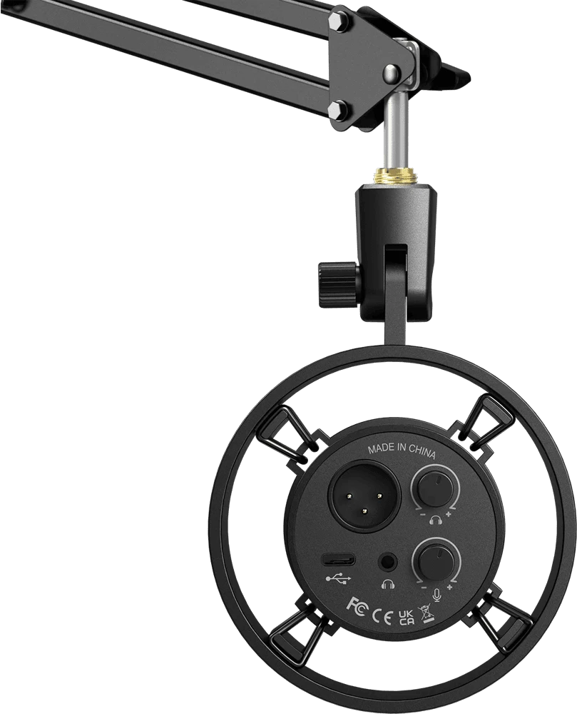 Мікрофон динамічний Fifine K688CT USB/XLR Black фото ззаду