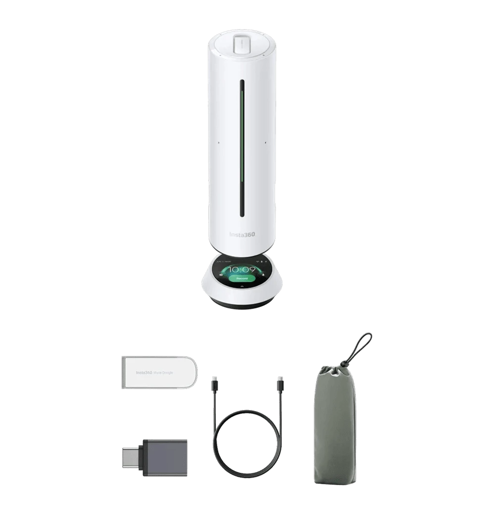 Мікрофон для конференцій Insta360 Wave Graphite Arctic White фото комплектації