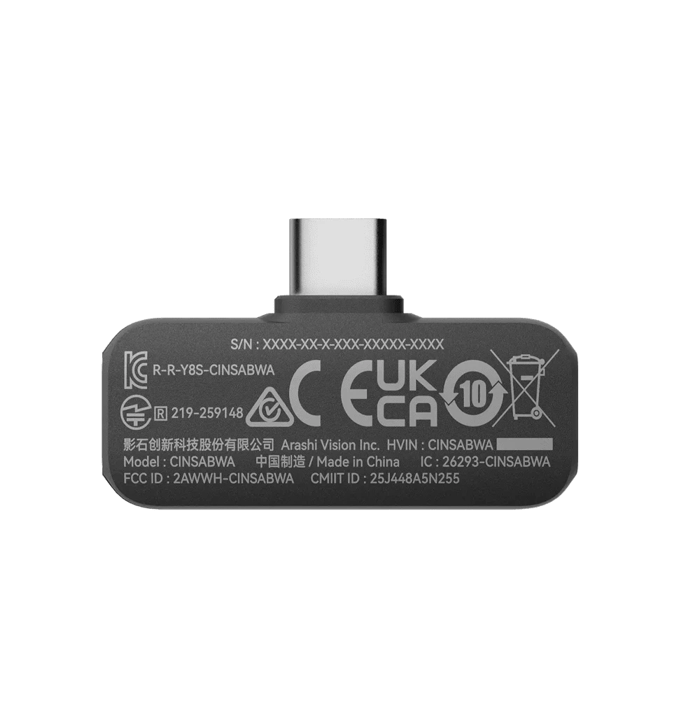 Мікрофонна радіосистема Insta360 Mic Air (1 TX + 1 RX) боковий вид