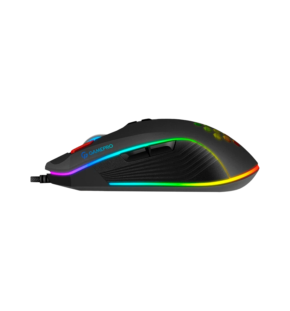 Миша GamePro Phoenix USB Black (GM543) фото збоку