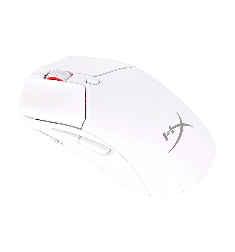 Миша HyperX Pulsefire Haste 2 mini, RGB, USB-A/WL/BT, білий вид під кутом