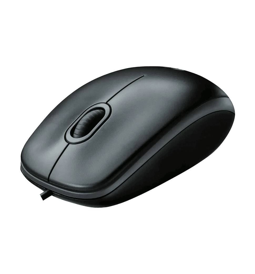 Миша LOGITECH (B100) чорна (910-003357) боковий вид