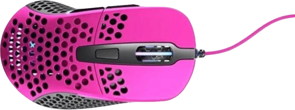 Миша Xtrfy M4, USB-A, RGB, рожевий зверху