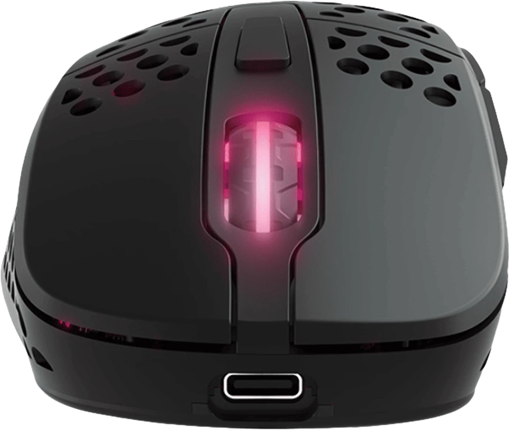 Миша Xtrfy M4, WL/USB-A, RGB, чорний передній