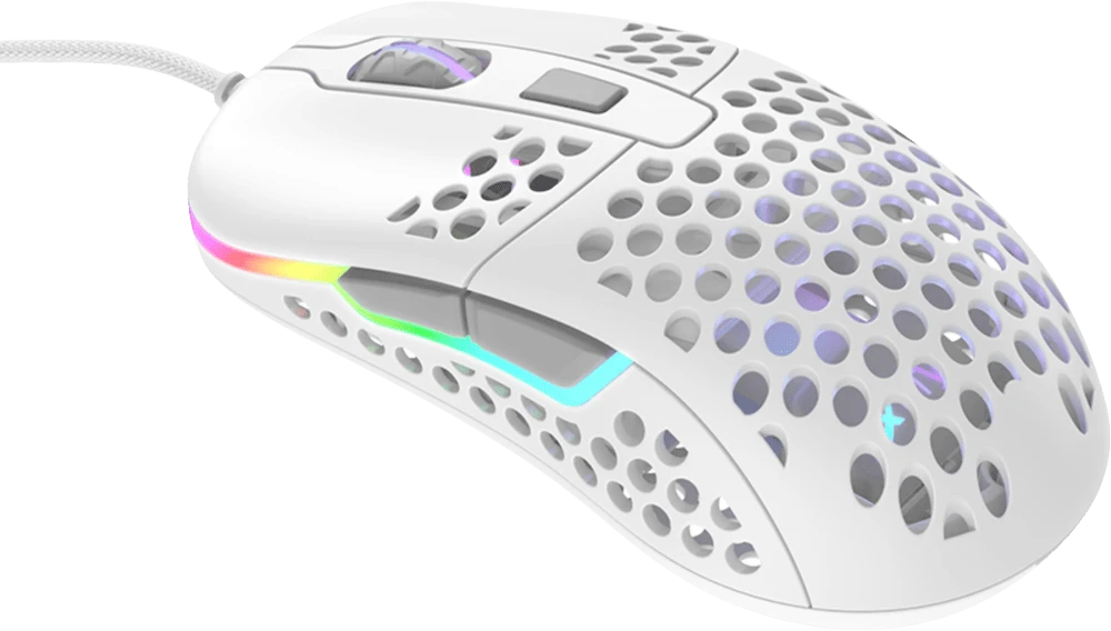Миша Xtrfy M42, USB-A, RGB,  білий зверху