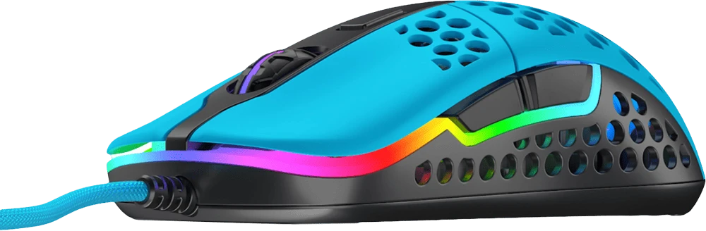 Миша Xtrfy M42, USB-A, RGB, Miami Blue боковий