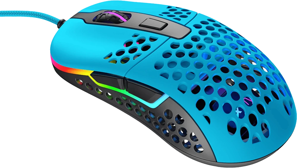 Миша Xtrfy M42, USB-A, RGB, Miami Blue зверху