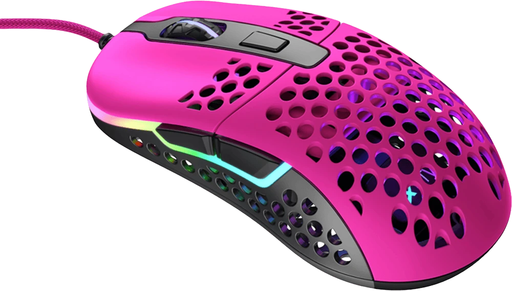 Миша Xtrfy M42, USB-A, RGB, рожевий