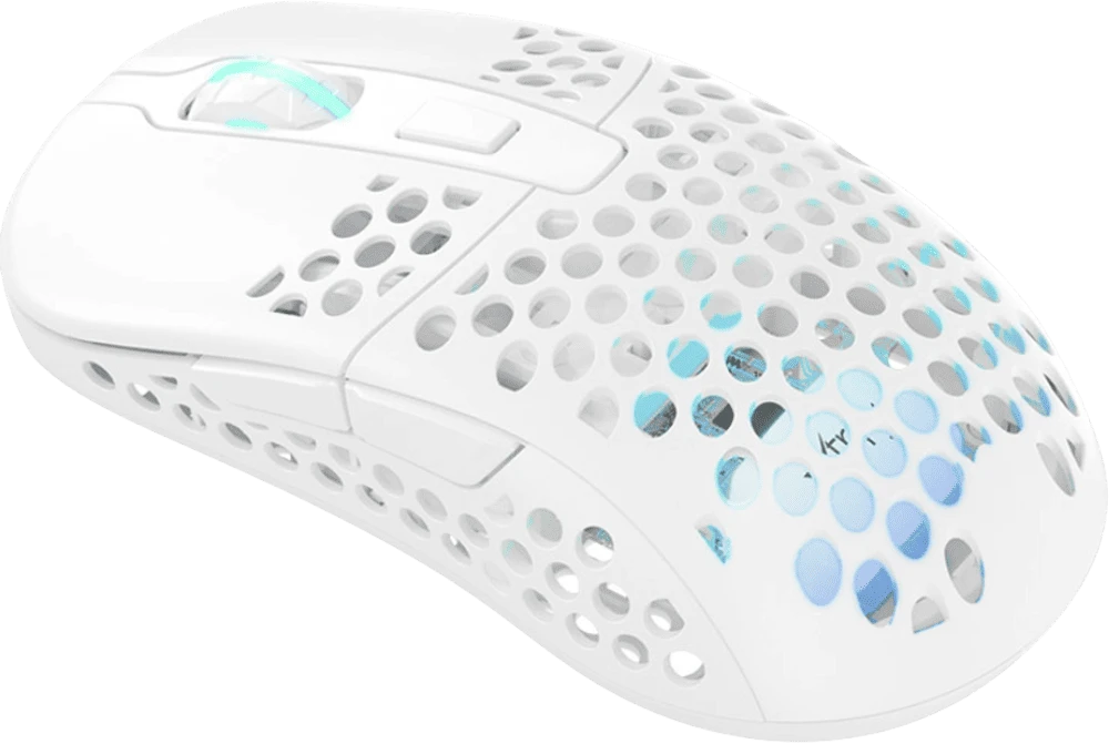 Миша Xtrfy M42, WL/USB-A, RGB, білий боковий