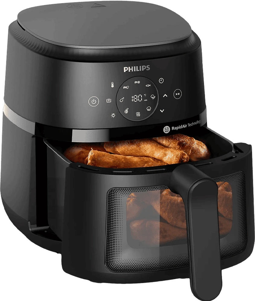 Мультипіч Philips Ovi Series 2000 NA220/00 вид приготування з лівого боку