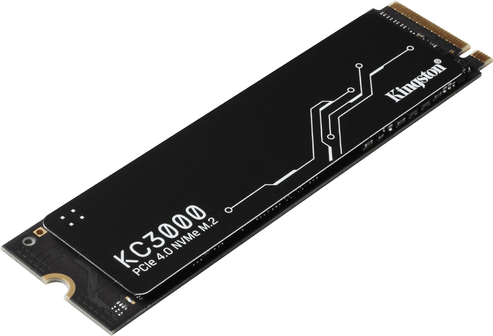 Накопичувач SSD Kingston M.2 2TB PCIe 4.0 KC3000 вид під кутом