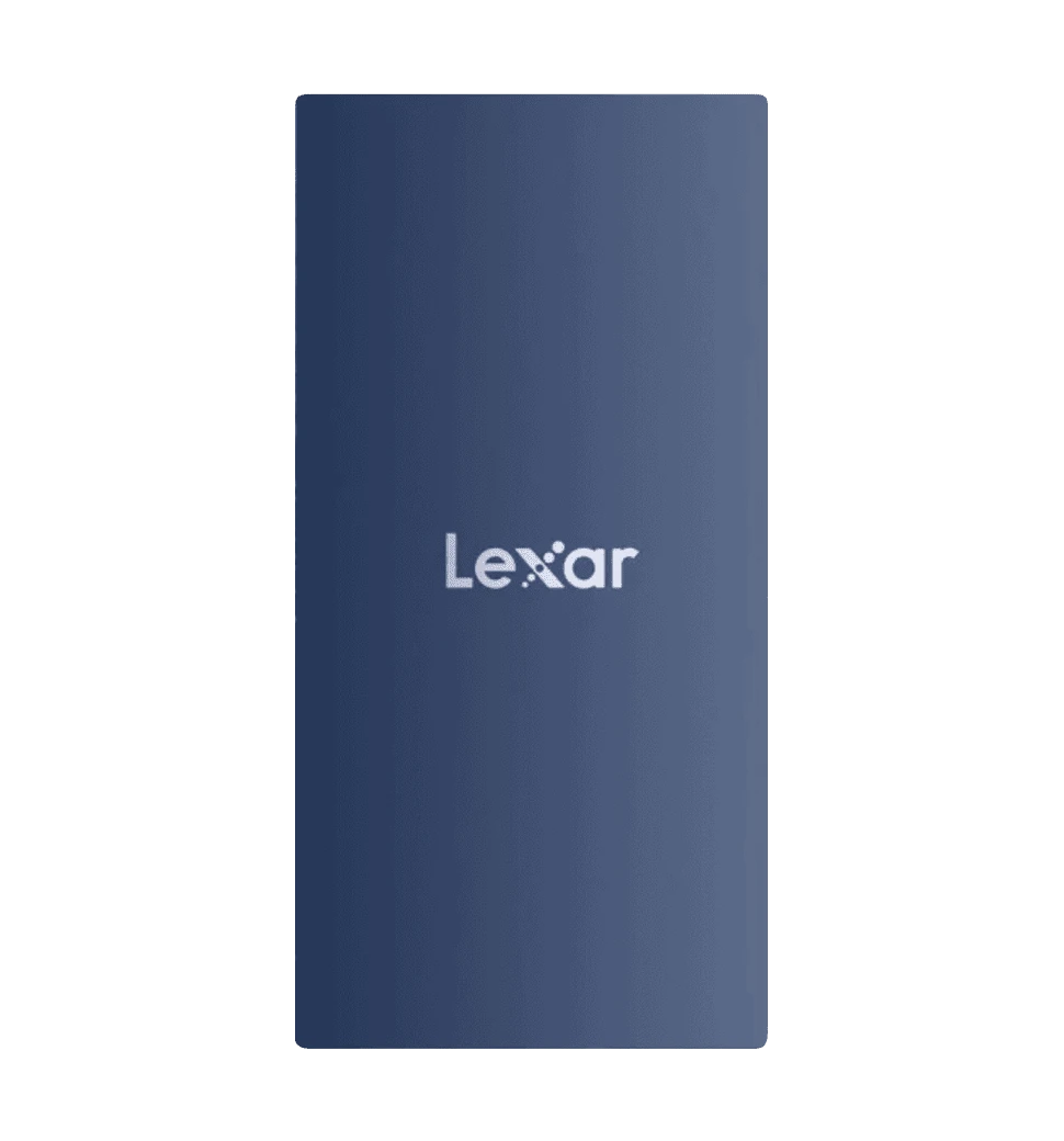 Накопичувач SSD Lexar ES3 External 1 TB Blue (LES3XXX001T-RNLNG) передній вид