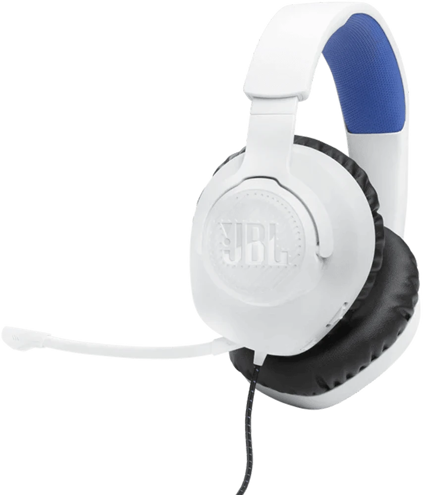 Навушники JBL Quantum 100P Console White (JBLQ100PWHTBLU) боковий вид