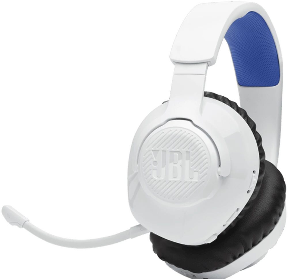 Навушники JBL Quantum 360P Console Wireless White (JBLQ360PWLWHTBLU) боковий вид
