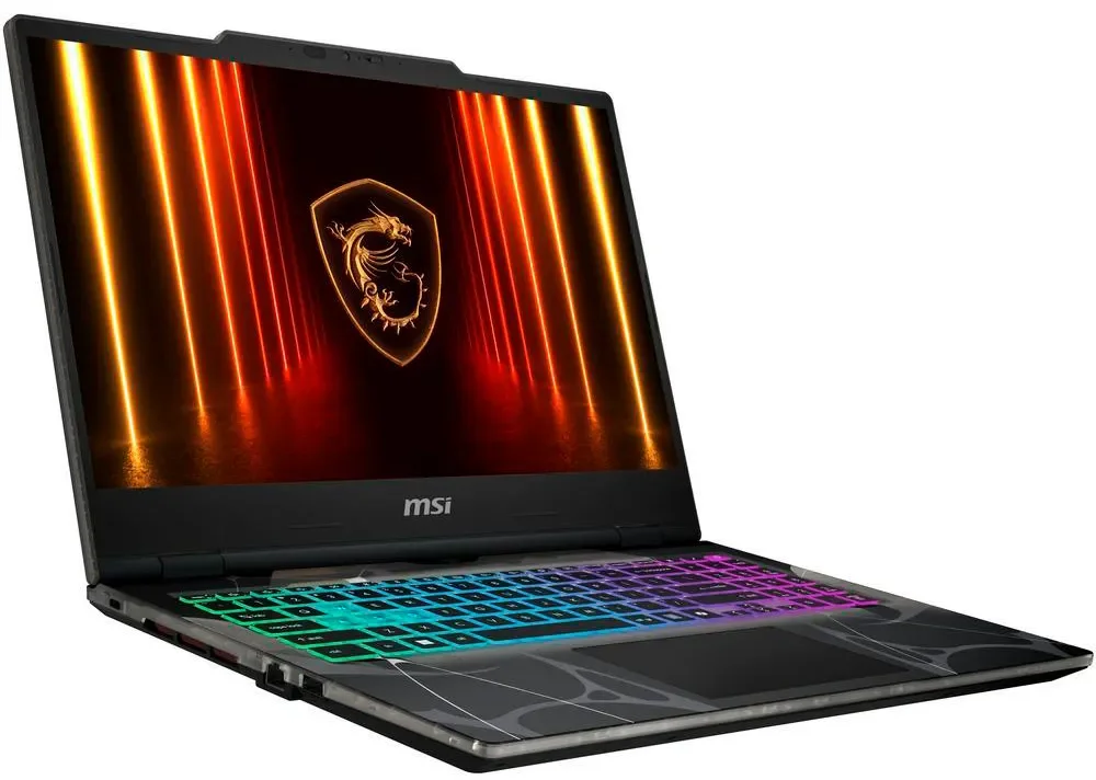 Ноутбук MSI Cyborg A15 AI B2HWEKG-227XUA (9S7-15QL42-227) Black фото в відкритому виді ліво