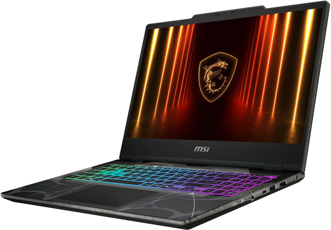 Ноутбук MSI Cyborg A15 AI B2HWEKG-227XUA (9S7-15QL42-227) Black фото в відкритому виді право
