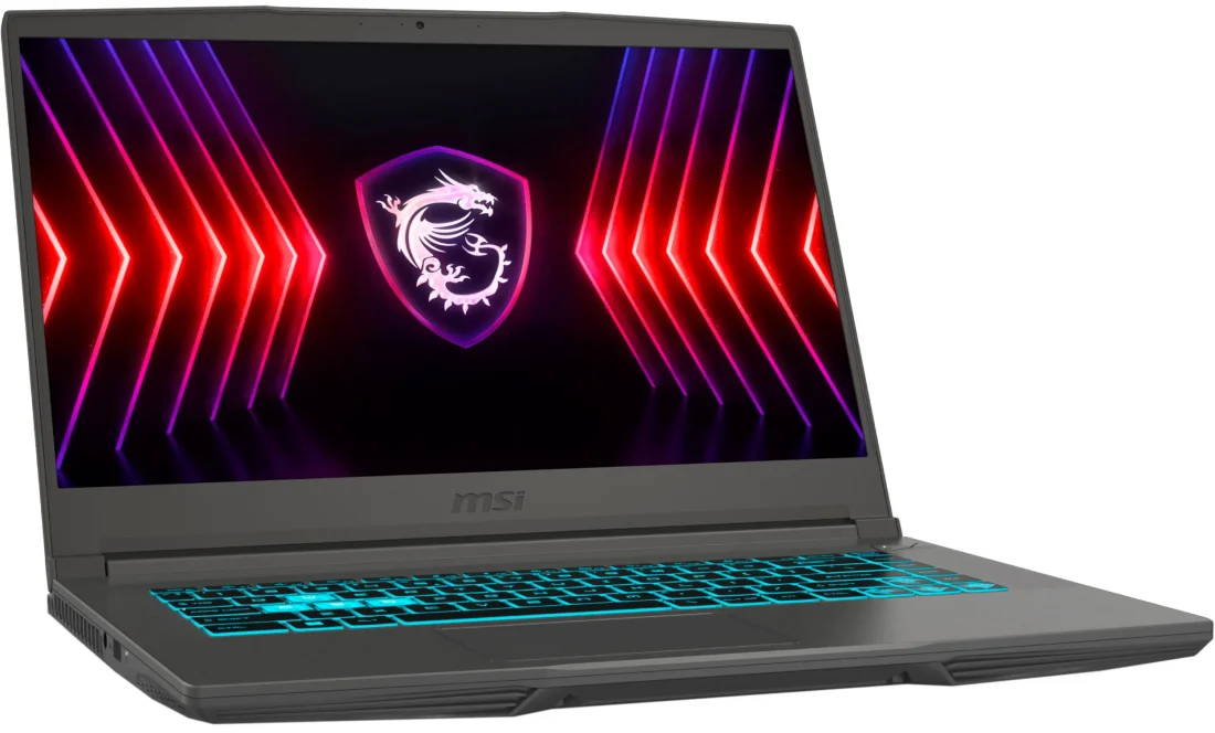 Ноутбук MSI Thin 15 B13UC (9S7-16R831-3038) Black боковий вид ліво