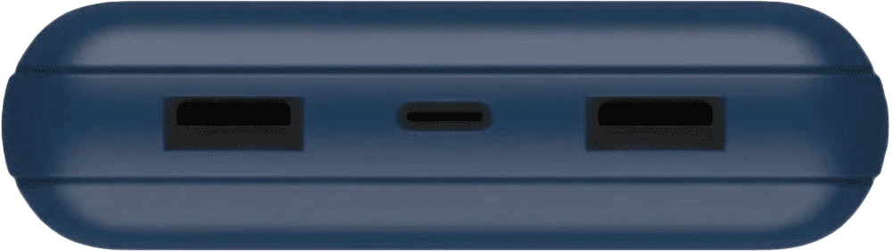 Павербанк Belkin 20000мА·год 15Вт, 2хUSB-A/USB-C, блакитний вид розʼємів