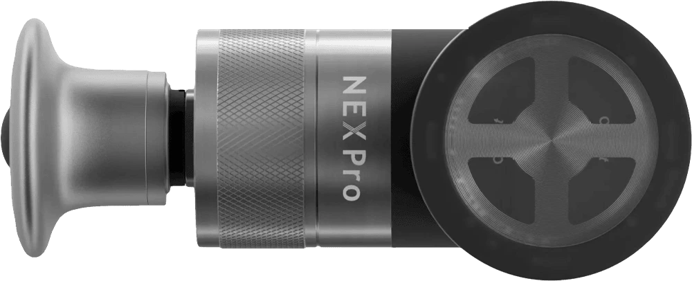Перкусійний ручний масажер для тіла Oyeet NEX PRO II MG-T1 (GREY) вид зверху