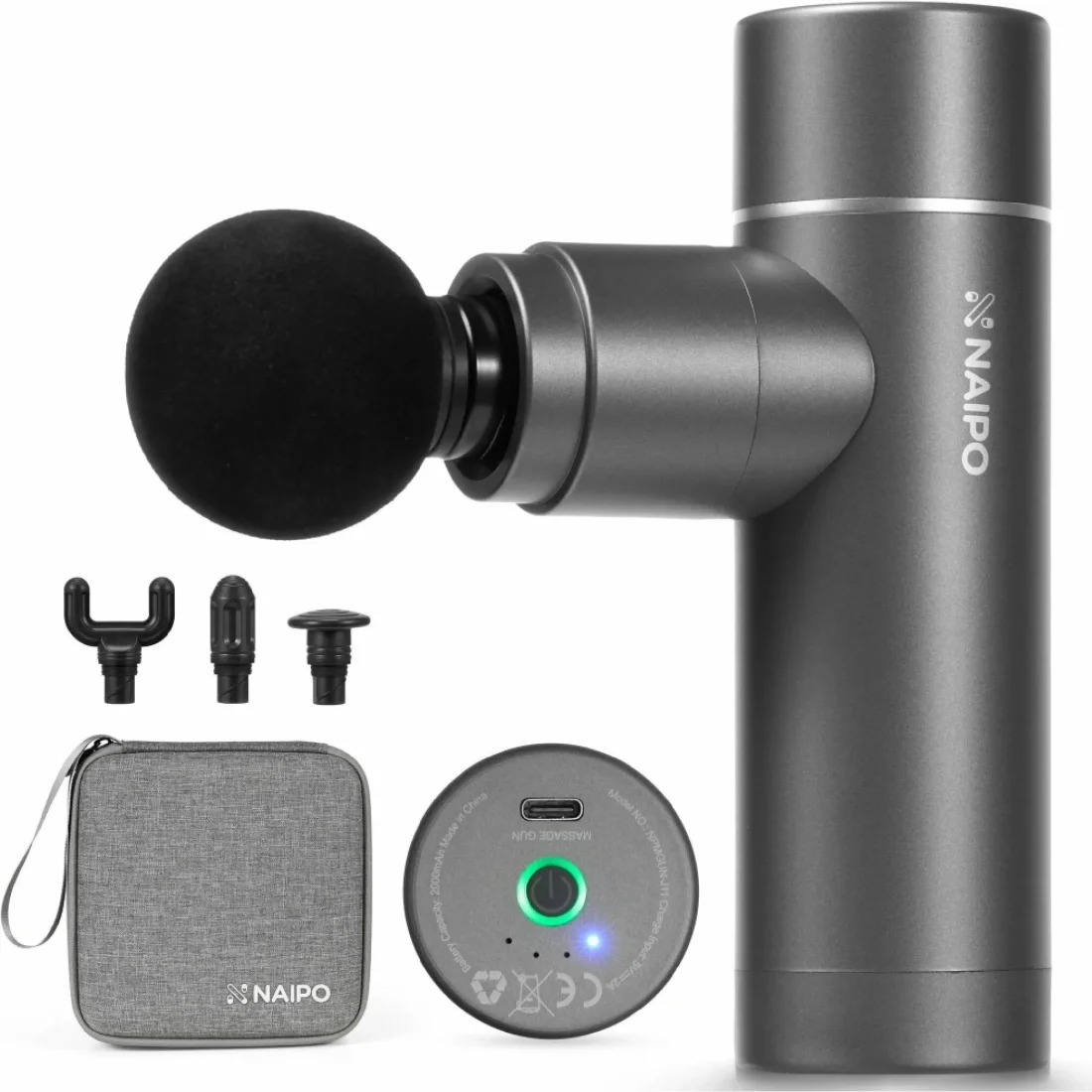 Перкусійний ручний масажер Naipo NPMGUN-J11 2