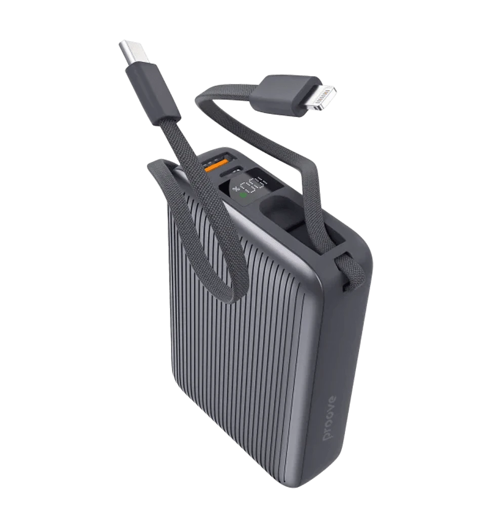 Портативна Батарея Proove Moon Rock 22.5W 20000mAh (gray) вид зверху