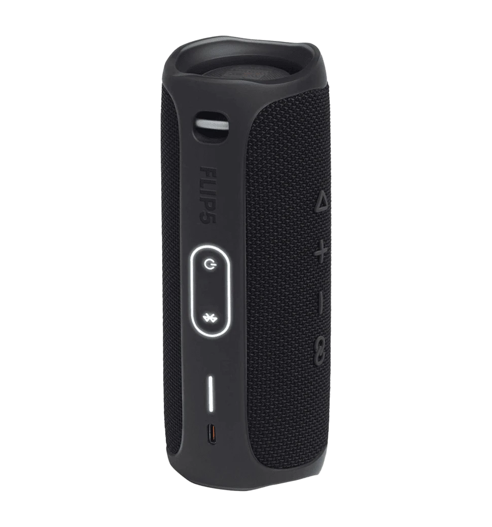 Портативна колонка JBL Flip 5 Black (JBLFLIP5BLK) вид елементів керування