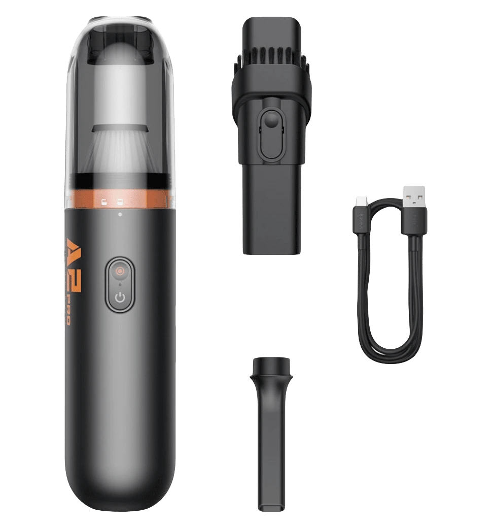 Портативний Пилосос Baseus A2 Pro Car Vacuum Cleaner (6000pa) black вид комплектаціх