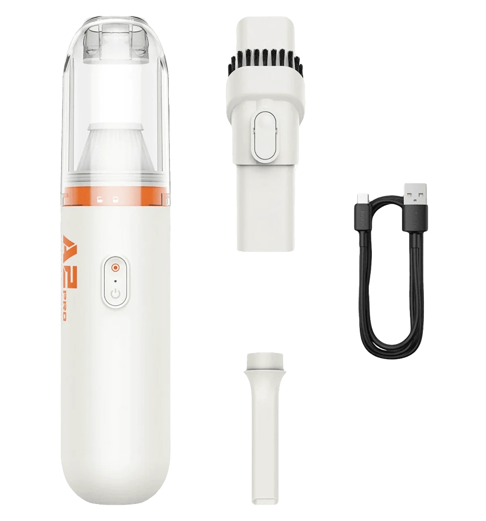 Портативний Пилосос Baseus A2 Pro Car Vacuum Cleaner (6000pa) white вид комплектації