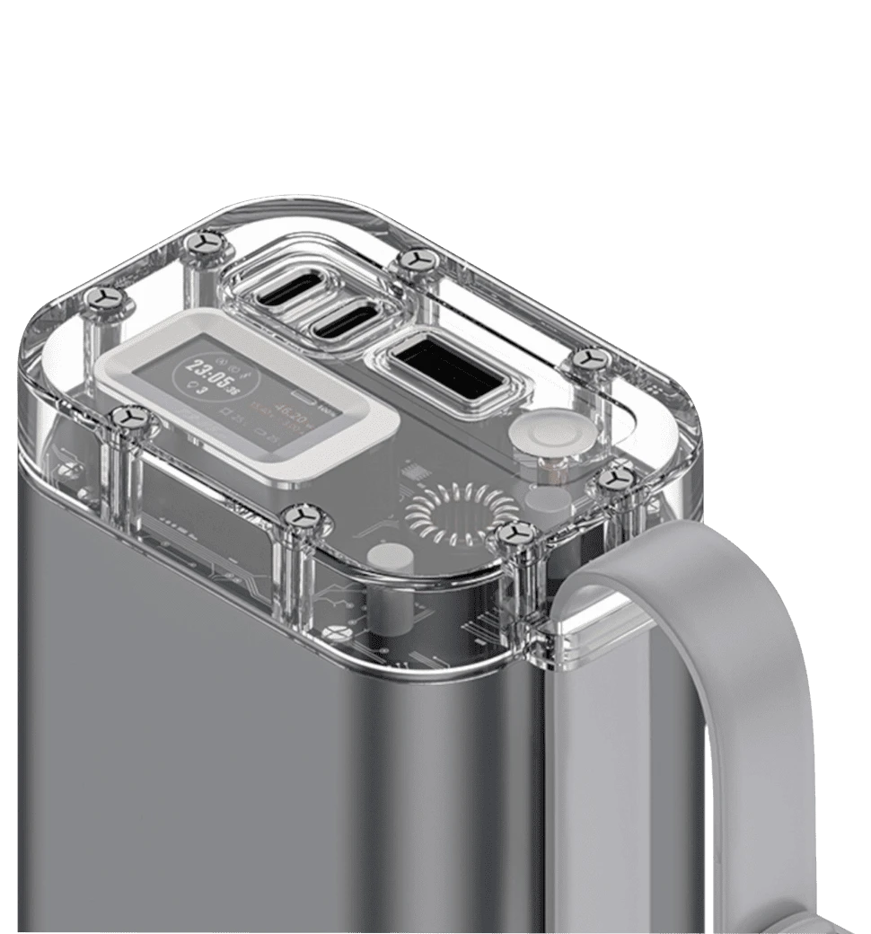 Повербанк для ноутбуку Remzona Exover 30X, 30000 mAh, 65W вид зверху