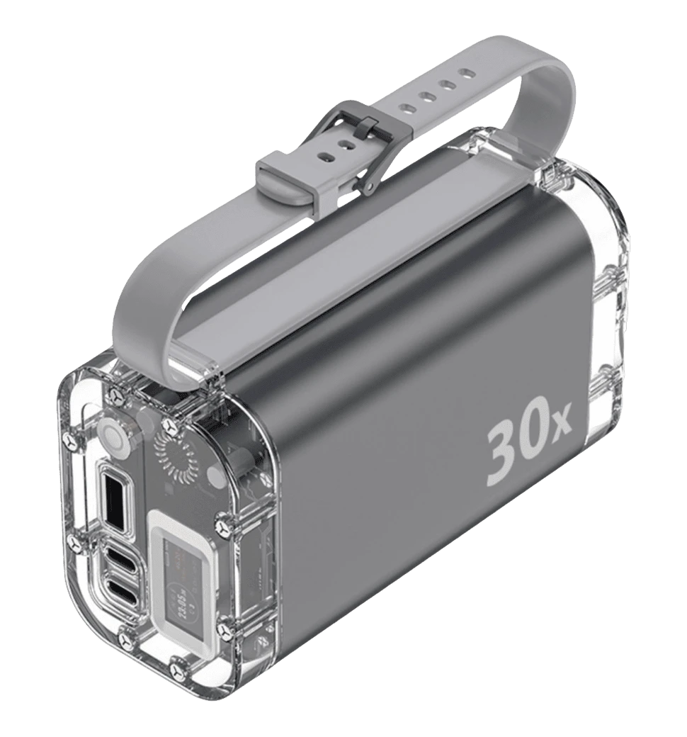 Повербанк для ноутбуку Remzona Exover 30X, 30000 mAh, 65W боковий вид