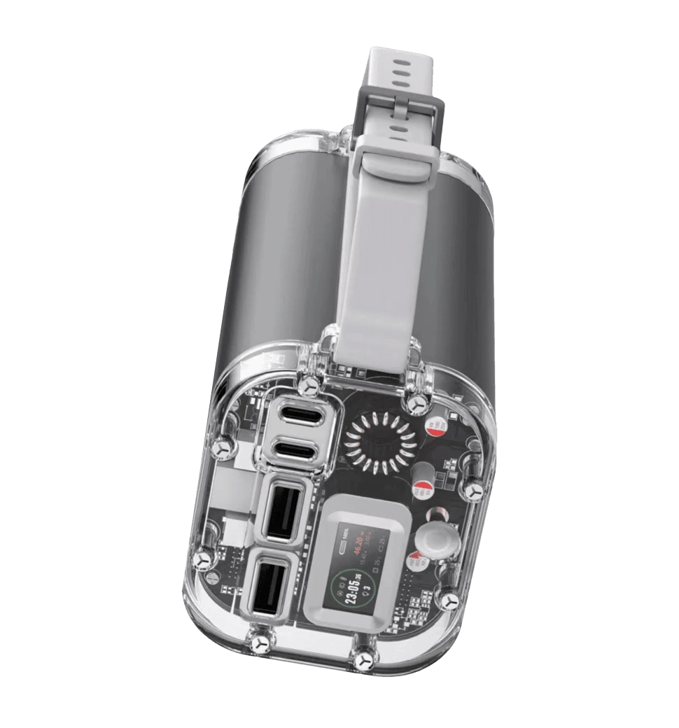 Повербанк для ноутбуку Remzona Exover 40X, 40000 mAh, 100W (PB40X100L-02BK) вид спереду