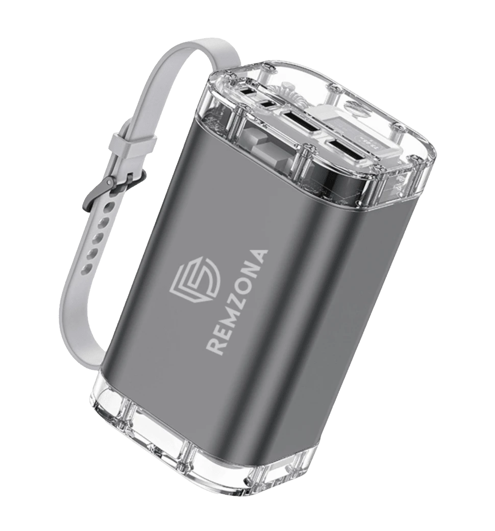 Повербанк для ноутбуку Remzona Exover 40X, 40000 mAh, 100W (PB40X100L-02BK) боковий вид