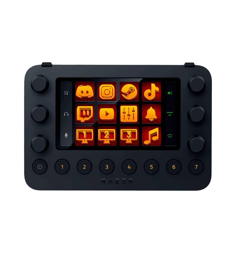 Пристрій для стримінгу RAZER Stream Controller (RZ20-04350100-R3M1) вид в увімкненому стані