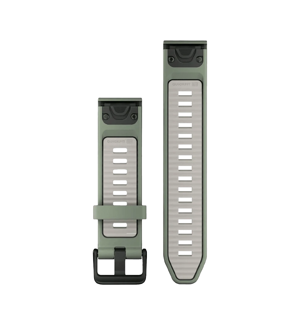 Ремінці для годинника Garmin QuickFit 20 силіконові верба/туманно-сірі вид всередині