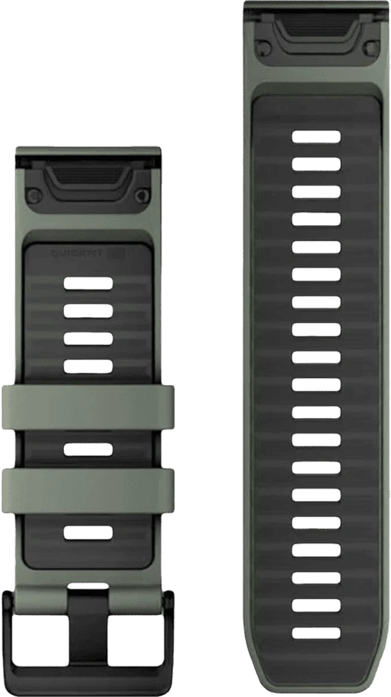 Ремінці для годинника Garmin QuickFit 26 силіконові верба/графітові вид зсередини