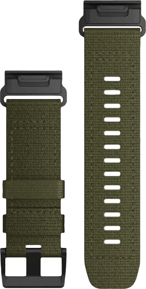 Ремінці для годинника Garmin QuickFit 26 тактичні нейлонові Ranger зелені передній вид