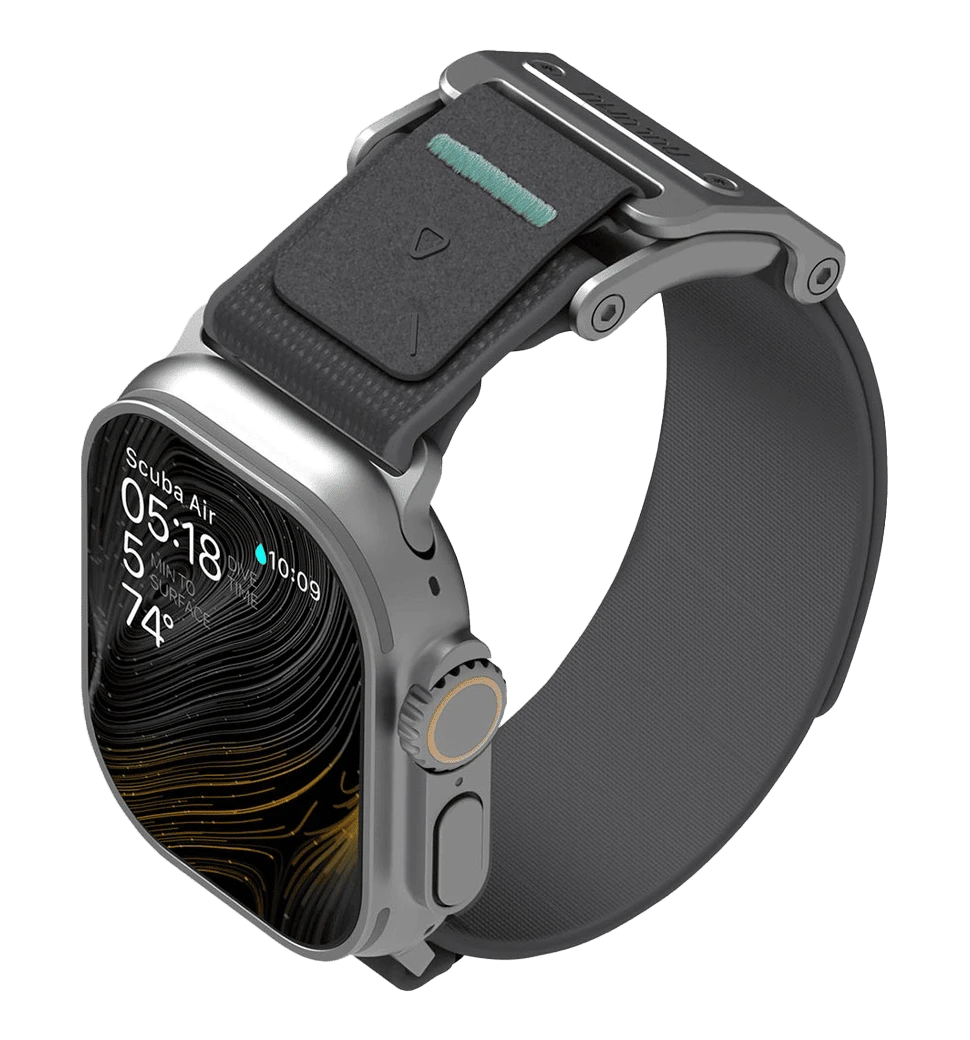 Ремінець AULUMU Stylish and Comfortable Watch Band for Apple Watch Ultra Gray боковий вид