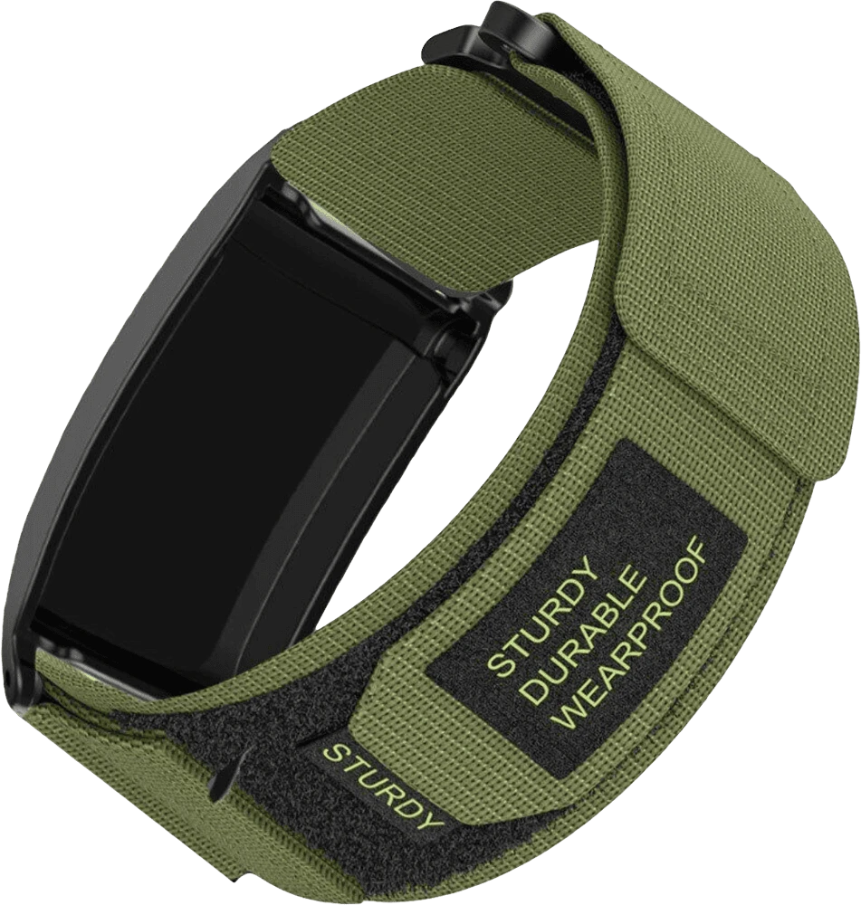 Ремінець для фітнес-браслета Whoop 5.0 MG Nylon Series (Army Green) демонстрація