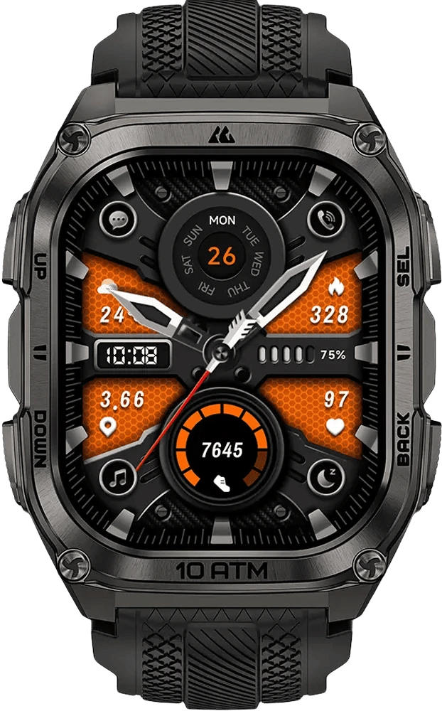 Розумний годинник KOSPET TANK M4 BLACK фото дисплею