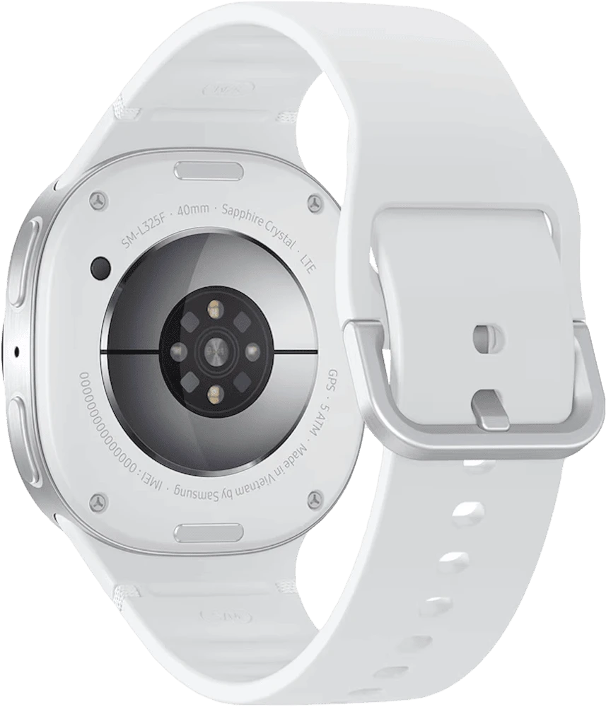 Samsung Galaxy Watch 8 40mm Silver Б/В задній вид годинника