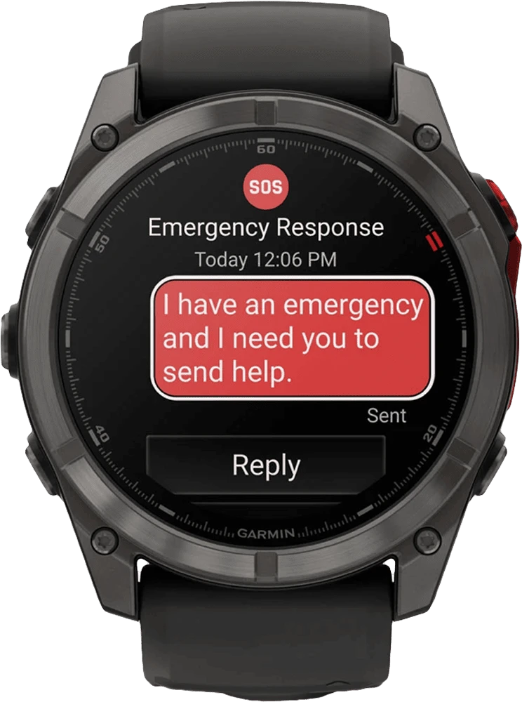 Смарт-годинник Garmin Fenix 8 51mm MicroLED Sapphire Carbon Gray DLC Titanium/Black Silicone (010-03380-13) фото в роботі