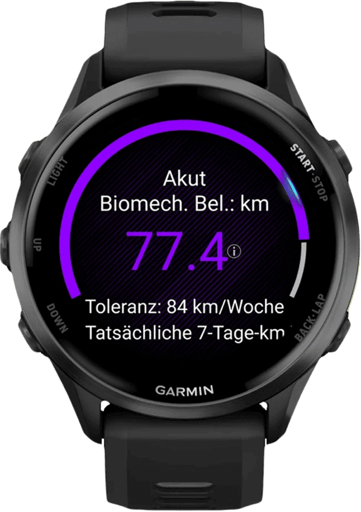 Смарт-годинник Garmin Forerunner 970 Carbon Gray DLC Titanium w. Black Case and Black/Translucent W. Band (010-02969-00/10  передній вид